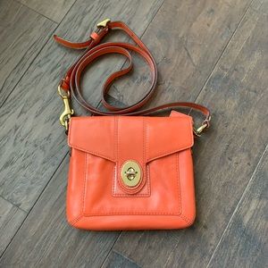 Coach small crossbody coral